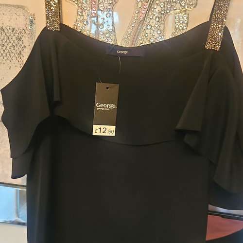 George black cold shoulder - george,