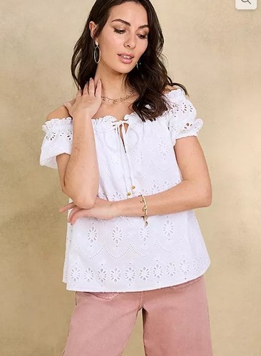 Together white broderie - together, bardot