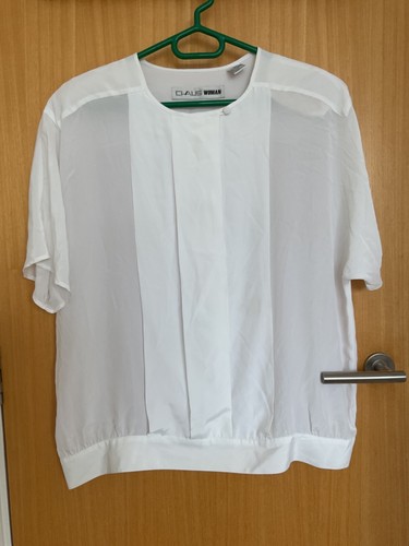 Vintage silky polyester - vintage, white