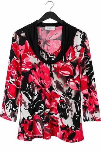 Red black pink floral - red,, &