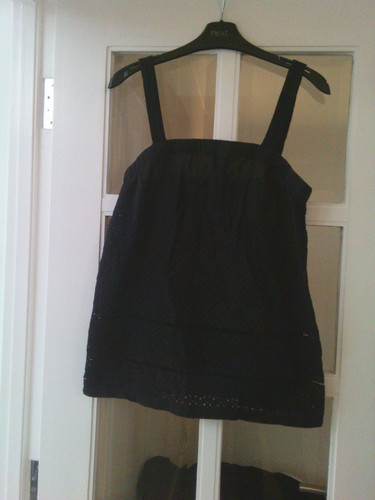 Next black blouson vest top - black,