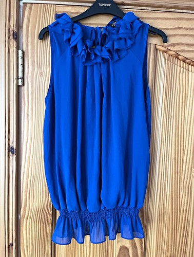 Topshop blue sleeveless blouse - topshop,