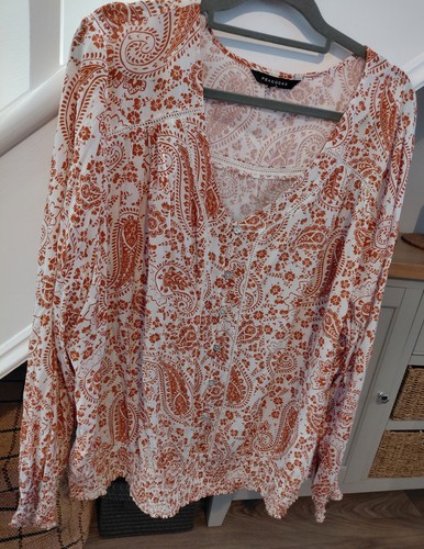 Size cream and tan blouson - 22,