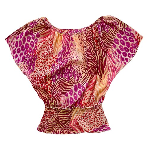 Atmosphere peach multi chiffon - multi,