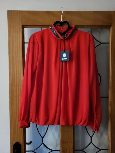Rlinea red blouson top - blouson, with