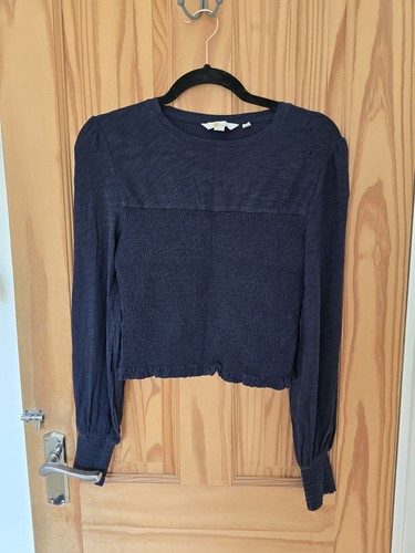 Boden navy cotton - navy, smocked