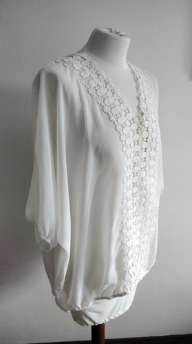 Quiz ivory blouson - quiz, crochet